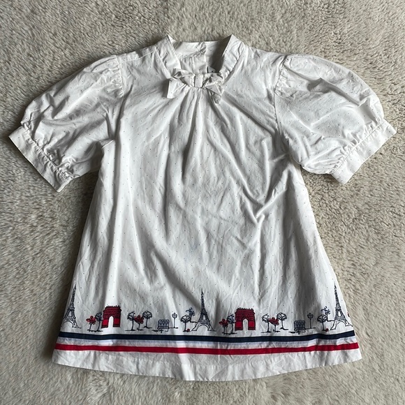 Janie and Jack | White Parisian Puff Sleeve Blouse | 8 - Picture 1 of 9